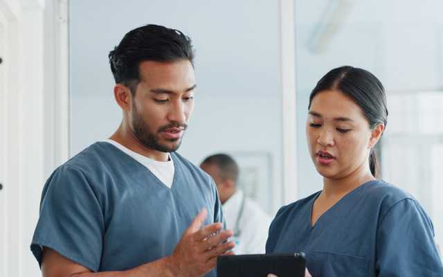 Healthcare team in a training session